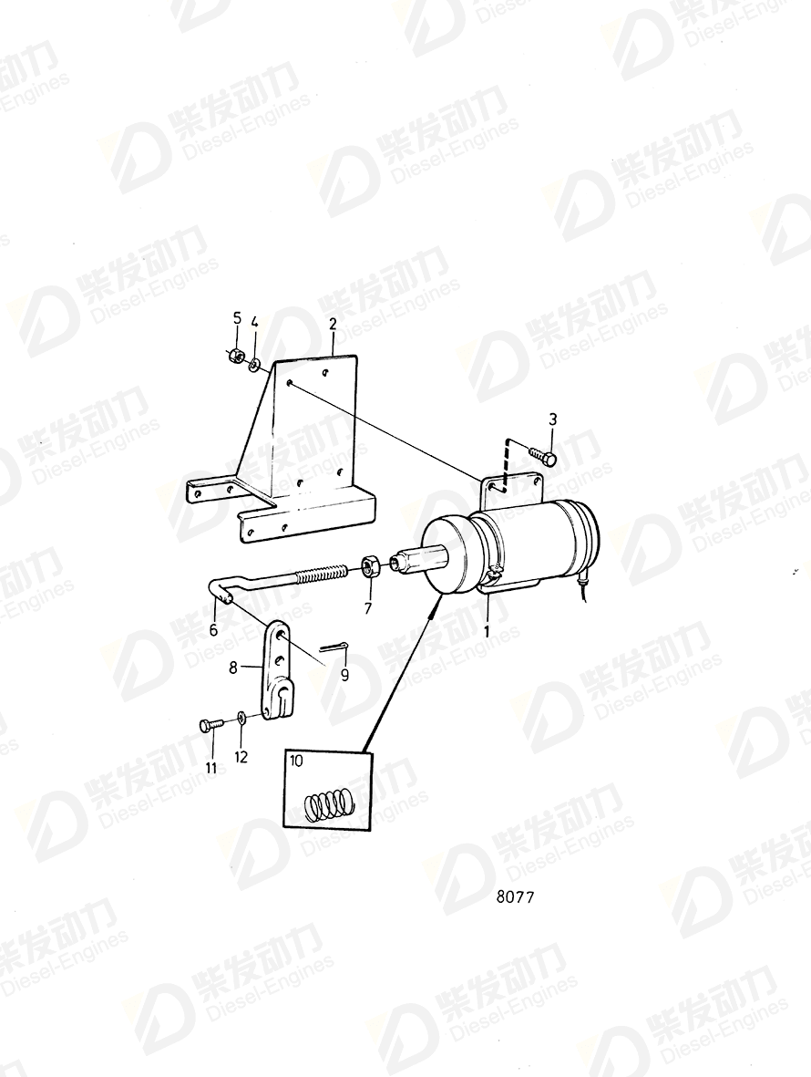 VOLVO Bracket 845558 Drawing